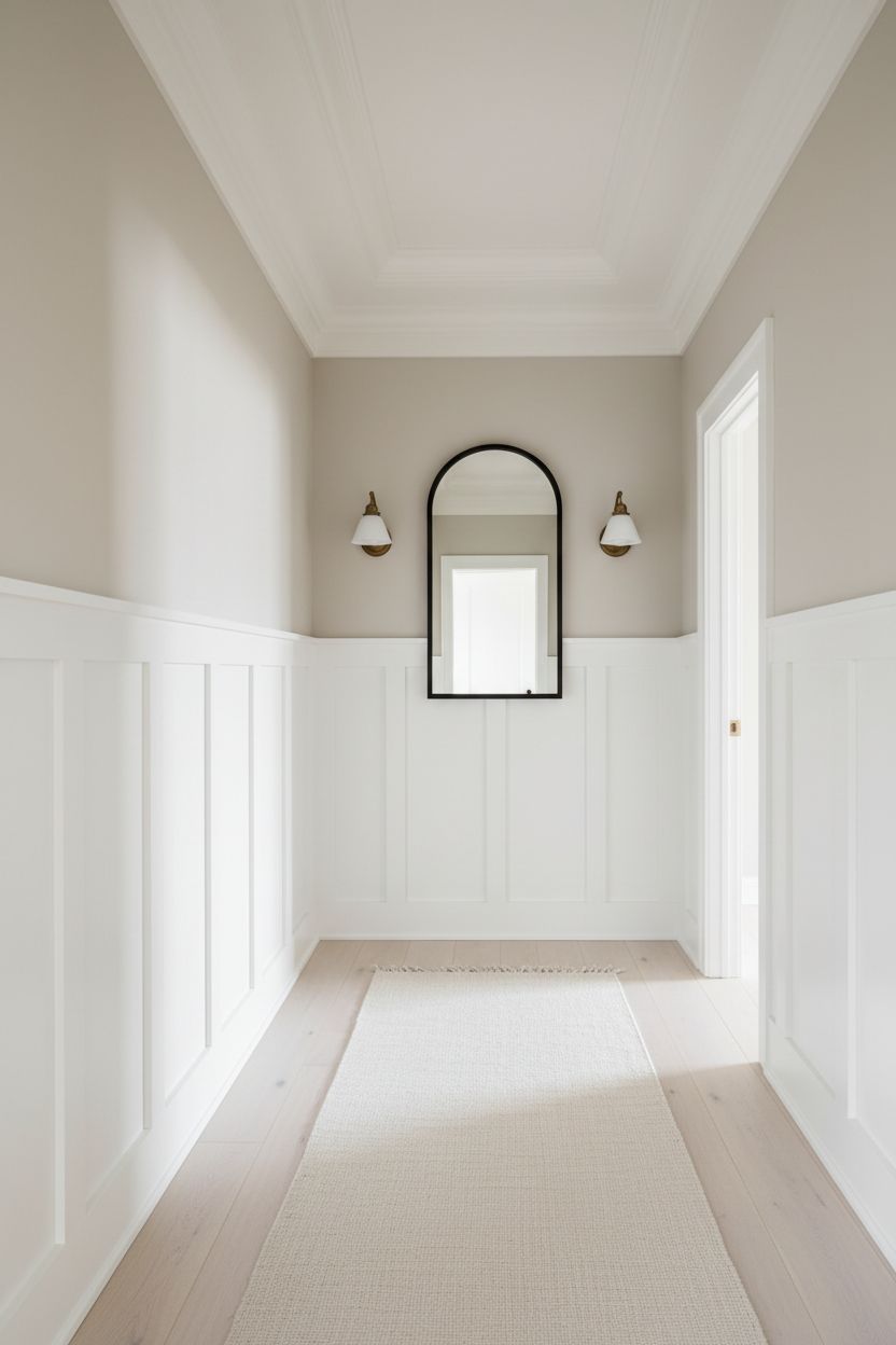 Board and Batten with Picture Rail or Crown Molding at the Top of 9-Foot Walls