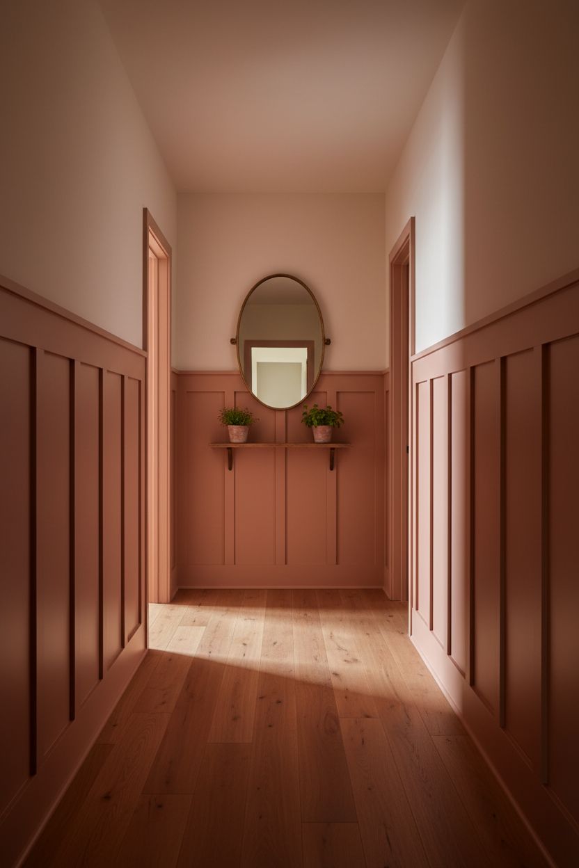 Drenched-in-Color: Monochromatic Board and Batten Hallway