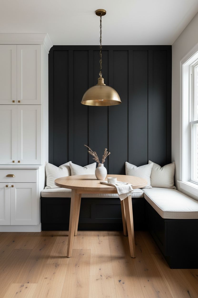 Black Board and Batten Kitchen Nook or Breakfast Corner