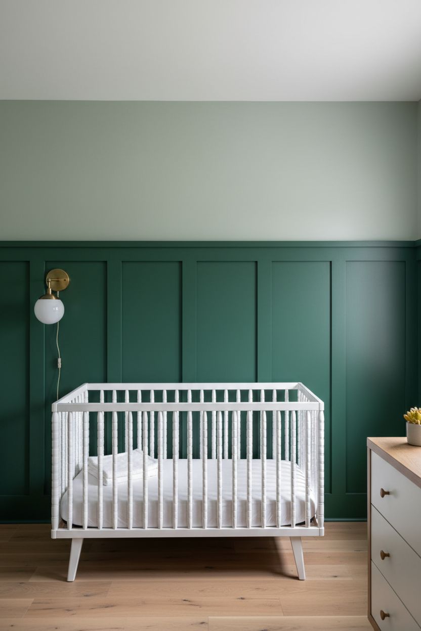 Dark Board and Batten Nursery or Kids' Room Feature Wall