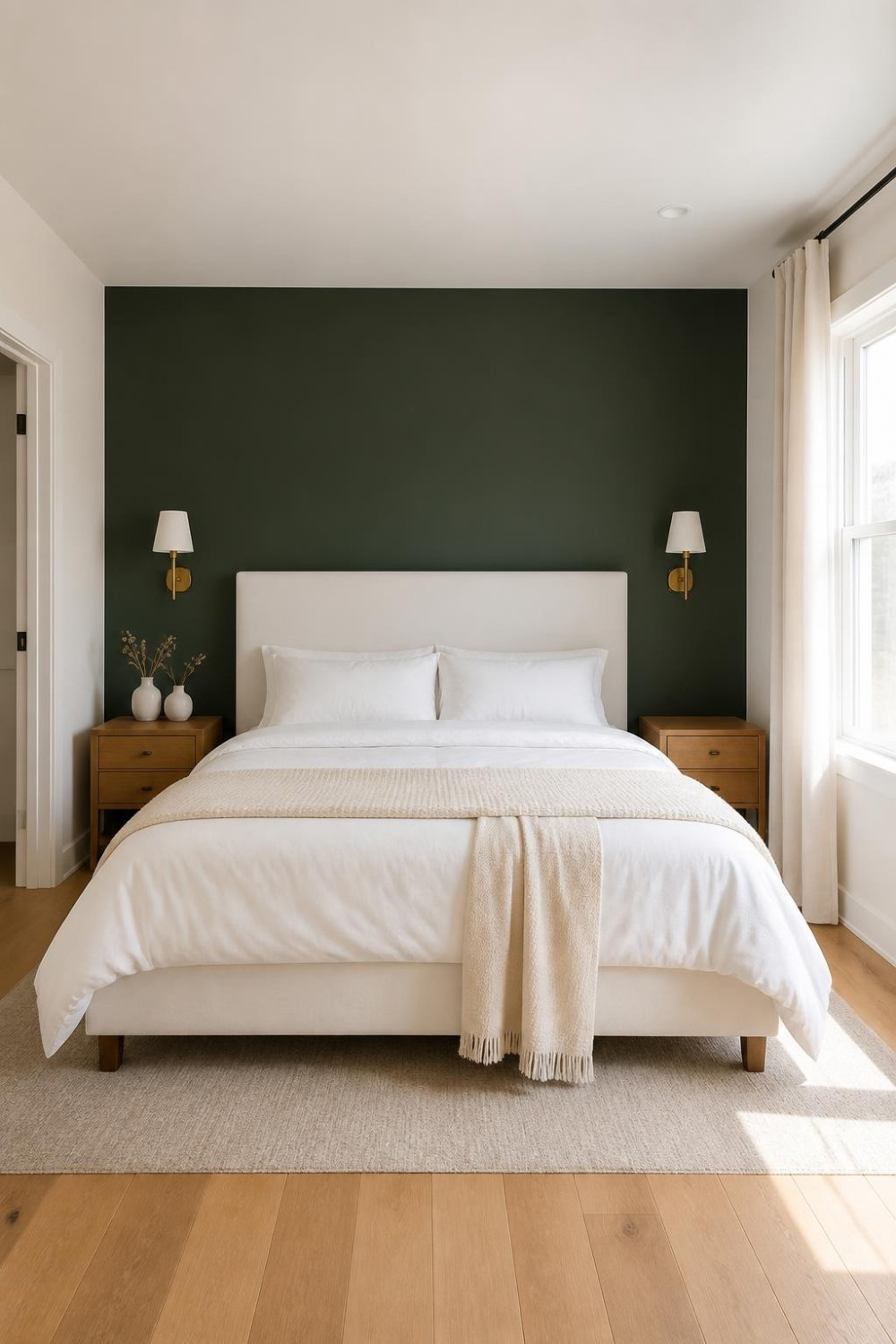 Midnight Forest Green for a Moody Master Bedroom Look