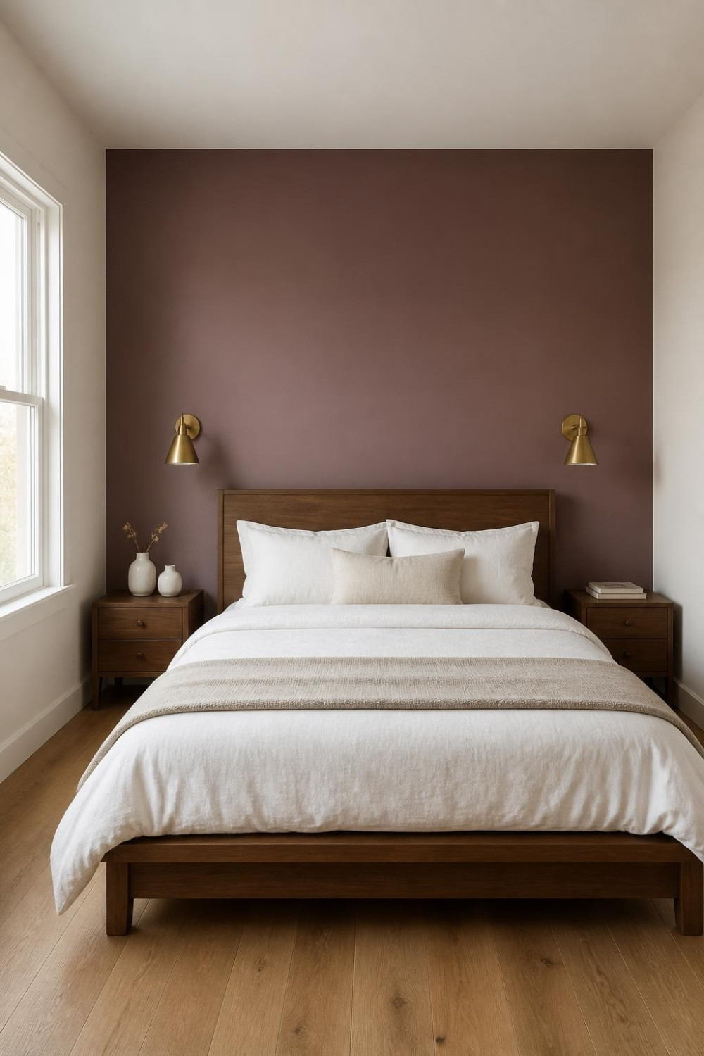 Dusty Plum Accent Wall for a Master Bedroom That Feels Grown-Up