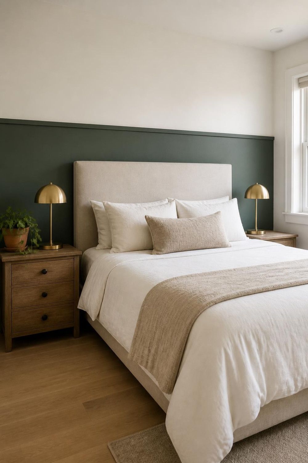 Half-Wall Two-Tone Paint Technique — the Dark Bottom, Light Top Split