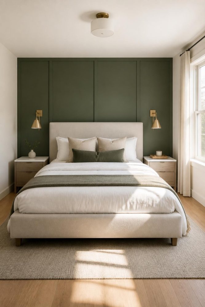 17 Stunning Master Bedroom Accent Wall with Paint Only Ideas Worth Saving