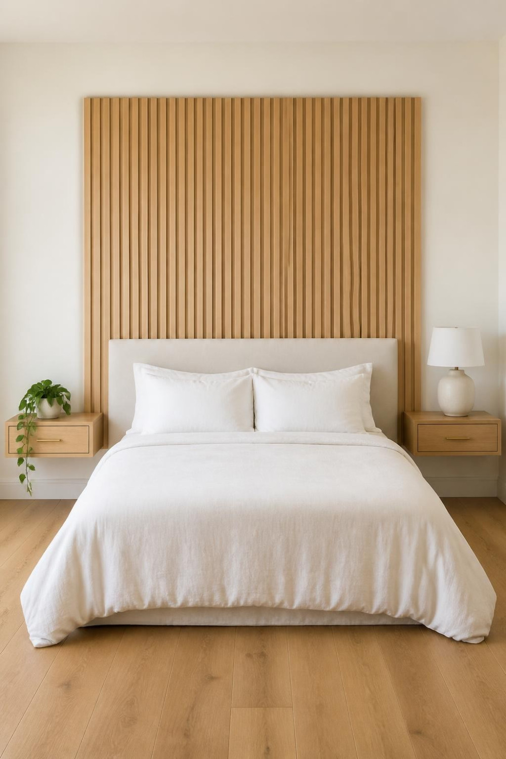 Partial Slat Wall Framing Just the Headboard Zone