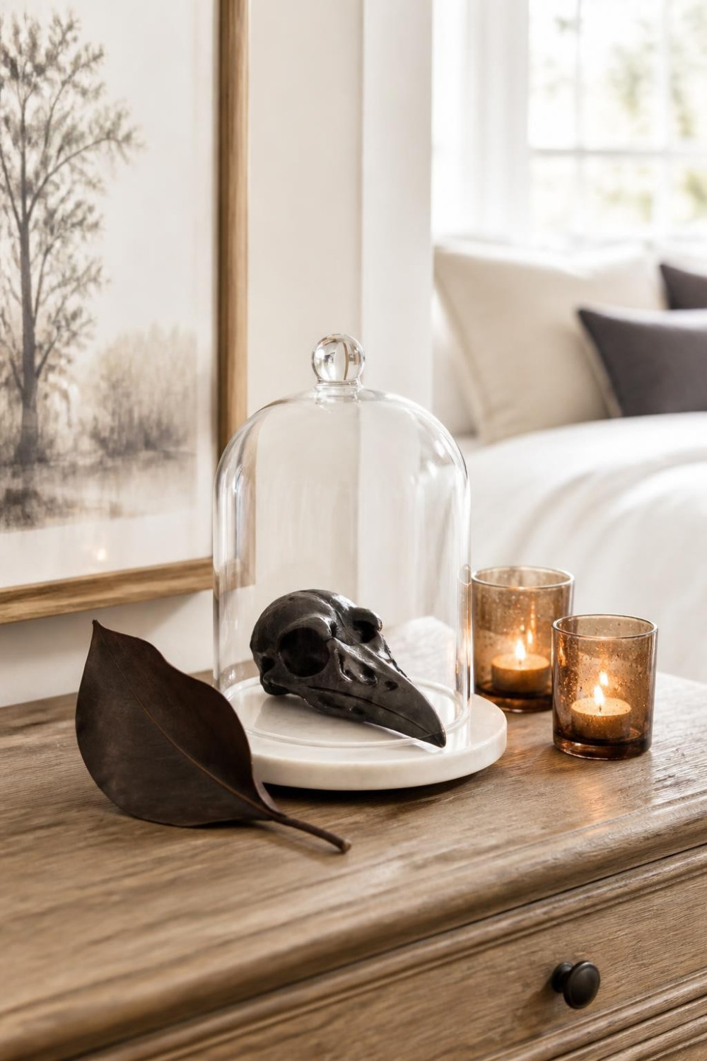 Cloche Display with a Single Dramatic Object