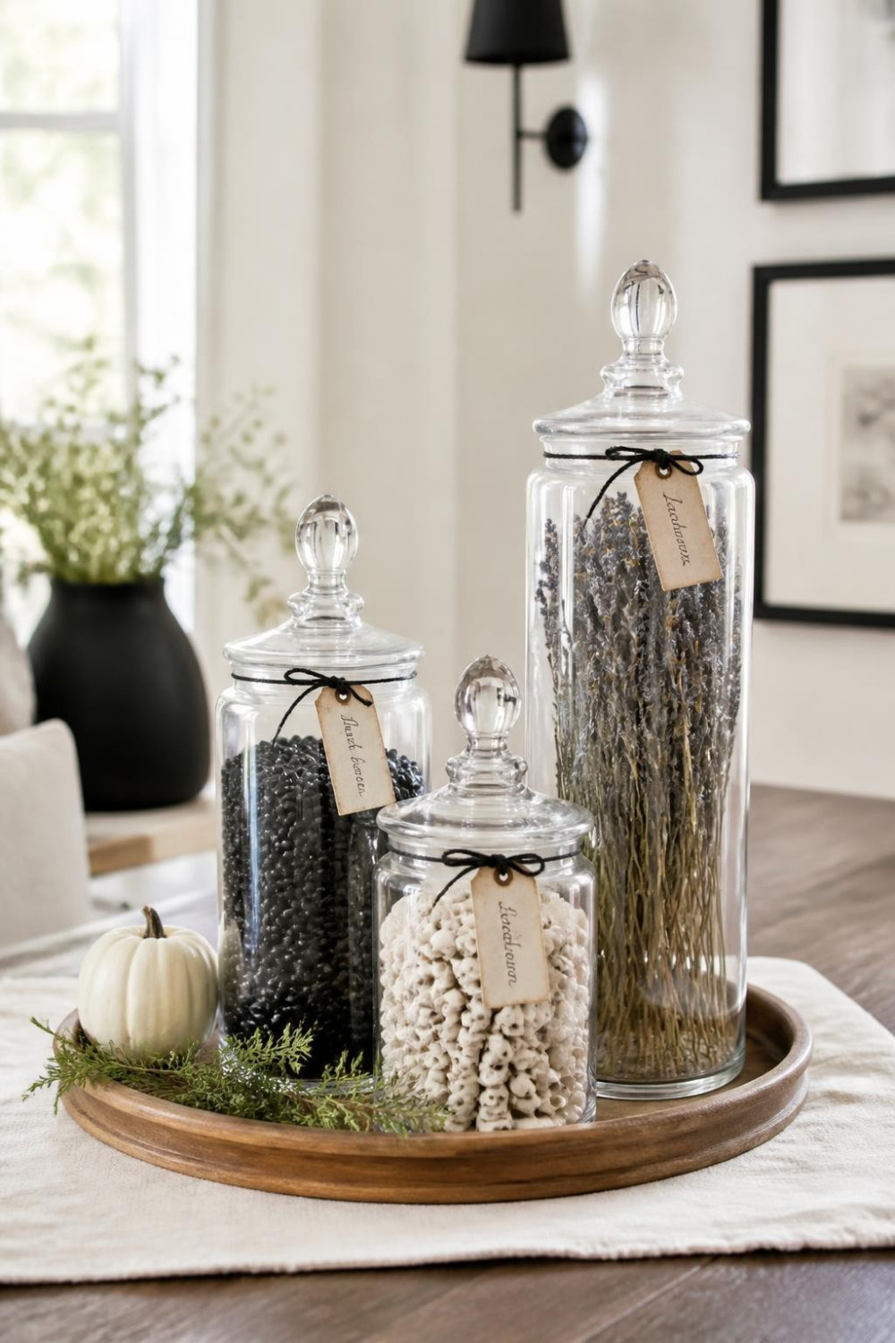 Apothecary Jar Collection for a Halloween Table Setting